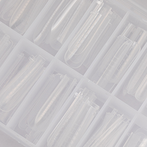 Górne formy dual tunelowe o długości XL do budowy paznokci Molly Nails kwadrat YQ-4 120 szt