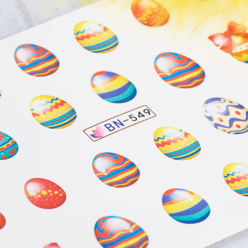 Naklejki wodne do paznokci wielkanocne BN-549