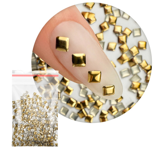 ShinePins gładkie ćwieki błyskotki ozdoby do paznokci kwadratowe large NTN Premium Nr 3 5g