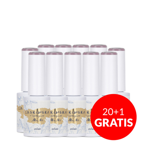 20+1gratis Lakier hybrydowy LED/UV Gel Polish Molly Nails @Bouquet by Laskovska Shola HEMA/Di-HEMA Free 7g