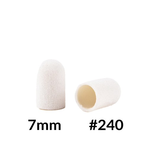 Kapturki do pedicure 7 mm gradacja 240 10 szt ABS Podo AlleMed Biały White