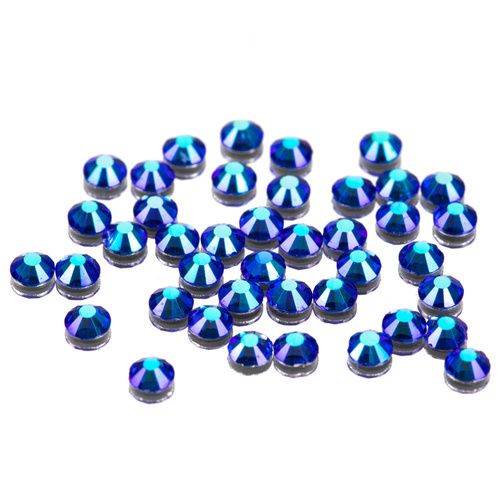 Cyrkonie do paznokci szklane SS10 Sapphire AB ok.50 szt.