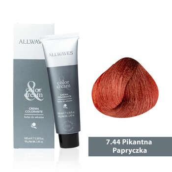 Farba do włosów Allwaves Cream Color pikantna papryczka 7.44 100 ml