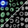 Naklejki do paznokci cienkie samoprzylepne świecące w UV wzory ornamenty CY-040