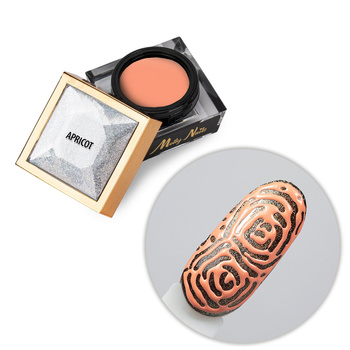 Creative Flow Color Gel  - kreatywny NailArt żel do efektu topniejących, miękkich wzorów Molly Nails Apricot HEMA/Di-HEMA free 5 g