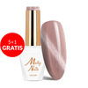 5+1gratis Magnetyczny lakier hybrydowy z efektem kociego oka Cat Eye Crystal Water Molly Nails HEMA/Di-HEMA Free 8g Nr 164