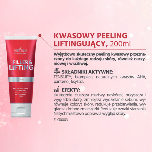 Peeling kwasowy liftingujący do twarzy Farmona Filler&Lifting 200ml