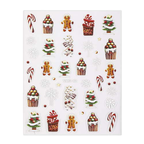 Naklejki do paznokci samoprzylepne świąteczne Molly Nails SW0-42