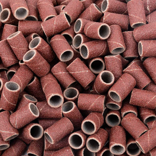 Kapturki do manicure i pedicure mandrele nakładki ścierne cylinder 6mm gradacja 150 brązowe 1000 szt.
