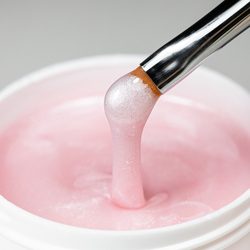 10+1gratis Żel budujący twardy z tiksotropią AlleLac Tixo Hard Builder Gel Sparkle Light Pink 45g