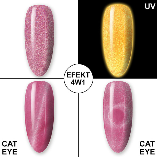 5+1gratis Lakier hybrydowy świecący w ciemności MollyLac Night Glowing Sweetest Perfection HEMA/Di-HEMA Free 10g Nr 672