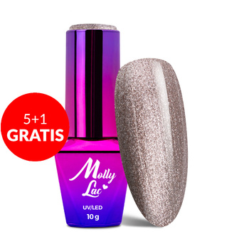 5+1gratis Lakier hybrydowy MollyLac Story Time Let it Snow 10g Nr 627
