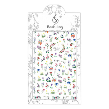 Naklejki do paznokci cienkie samoprzylepne kwiaty F354