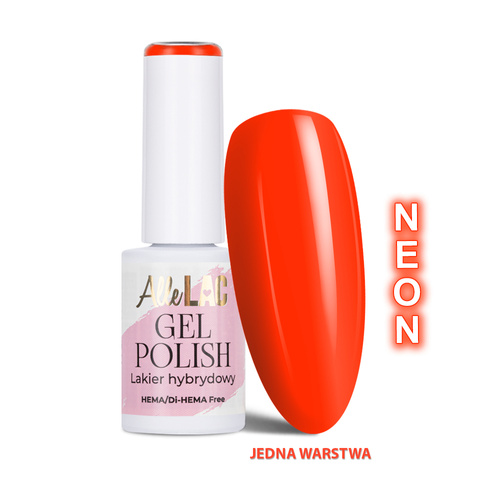 Lakier hybrydowy LED/UV Gel Polish Oranges OR3 Neon AlleLac HEMA/Di-HEMA Free 6g