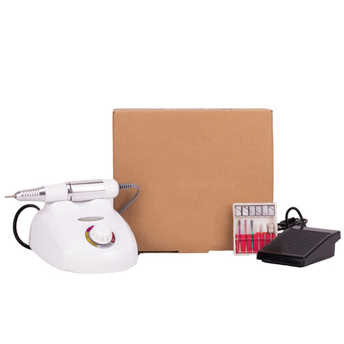 Frezarka do manicure i pedicure 65W No Name biała DM208 35 000 obrotów