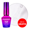 10+1gratis Top wysoki połysk bez przemywania Diamond Ultra Shine top no wipe high gloss Molly Nails Clear 10g