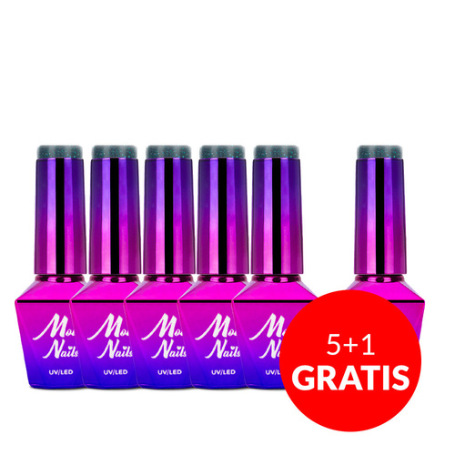 5+1gratis Lakier hybrydowy Molly Nails Bling it on! Mirage 8g Nr 507