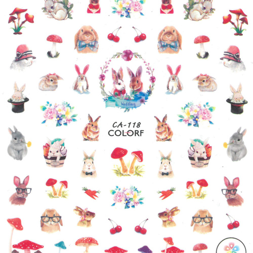 Naklejki do paznokci cienkie samoprzylepne wielkanocne CA-118