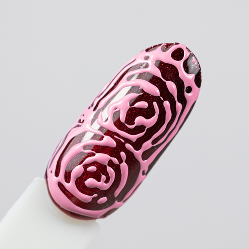 Creative Flow Color Gel  - kreatywny NailArt żel do efektu topniejących, miękkich wzorów Molly Nails Antique Rose HEMA/Di-HEMA free 5 g