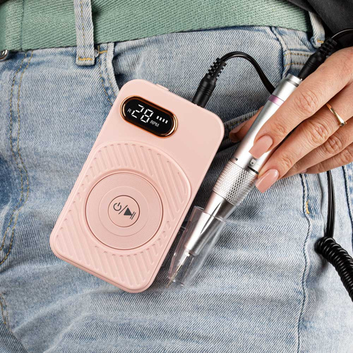 Frezarka do paznokci 50W No Name do manicure pedicure różowa 110 45 000 obrotów