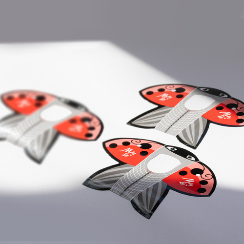 Szablony formy do paznokci Ladybug biedronka MollyLac 500 szt