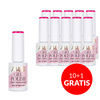 10+1gratis Lakier hybrydowy LED/UV Gel Polish Pinks PI12 Neon AlleLac HEMA/Di-HEMA Free 6g