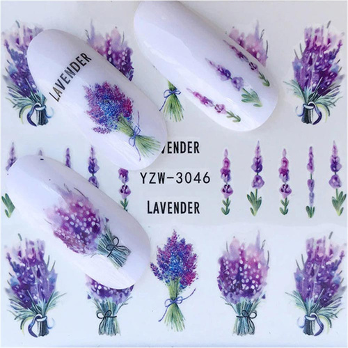 Naklejki wodne do paznokci kwiaty YZW-3046