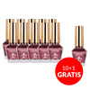 10+1gratis Lakier do stempli i stampingu Molly Nails PRO Stamping Red Chrome Nr 10 10ml