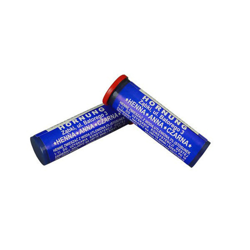 Henna w proszku do farbowania brwi i rzęs Anna Hornung fiolka czarna 2 g