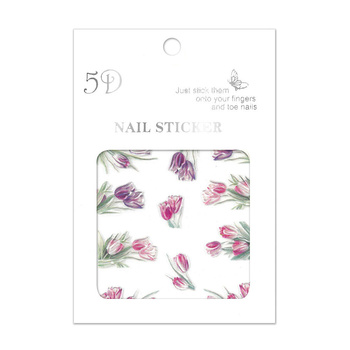 Naklejki do paznokci samoprzylepne 5D kwiaty Nr 1