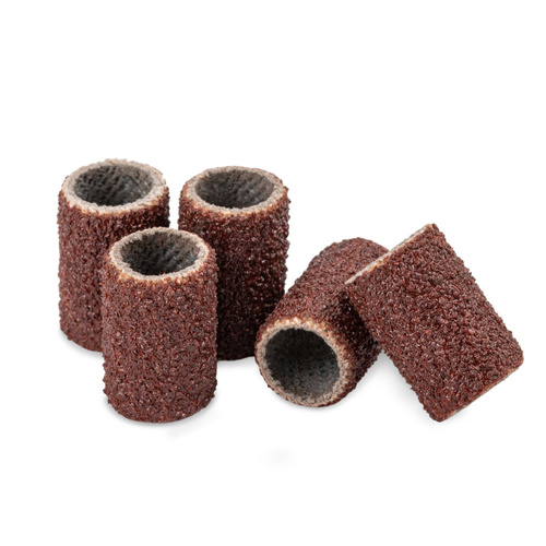 Kapturki do manicure i pedicure mandrele nakładki ścierne cylinder 6mm gradacja 100 brązowe 1000 szt.