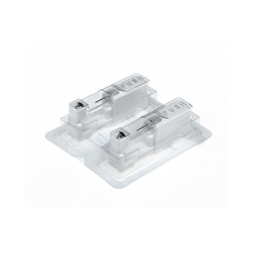 Kolczyki Studex System 75 błyszczące białe serduszko w złotej oprawie 7523-3564