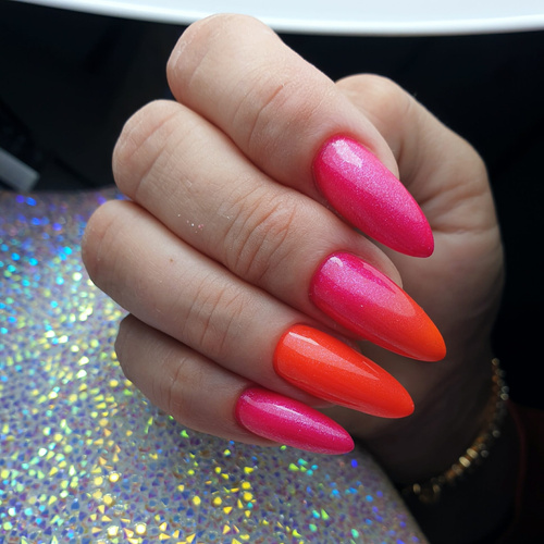 Lakier hybrydowy MollyLac Fantasyland Glitter Raspberry Kiss 10g Nr 312