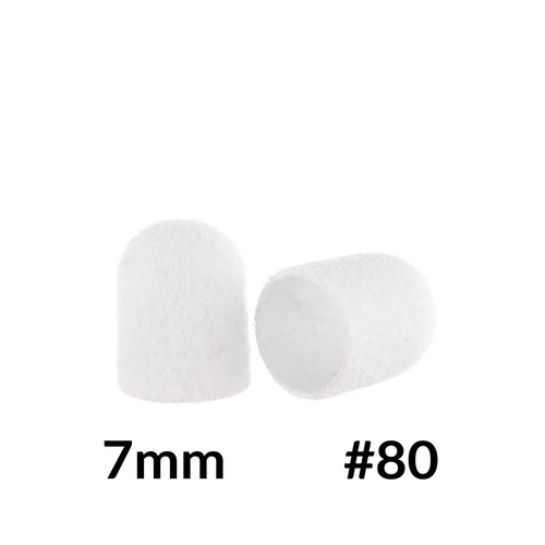 Kapturki do pedicure 7 mm gradacja 80 10 szt Fabric Podo AlleMed Biały White