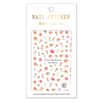 Naklejki do paznokci cienkie samoprzylepne kwiaty R006