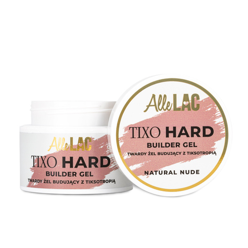10+1gratis Żel budujący twardy z tiksotropią AlleLac Tixo Hard Builder Gel Natural Nude 45g