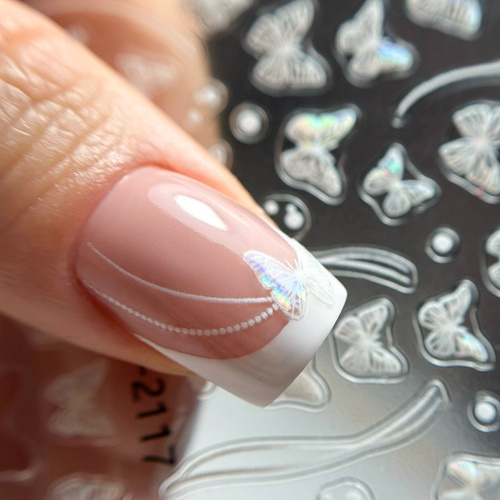 Naklejki do paznokci 5D samoprzylepne kokardki SD-2117