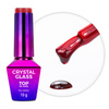 Kolorowy top bez przemywania top no wipe Crystal Glass Molly Nails Red HEMA/Di-HEMA Free 10g