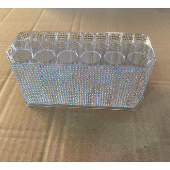 Stojak organizer pojemnik na pędzelki z cyrkoniami