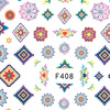 Naklejki do paznokci cienkie samoprzylepne wzory ornamenty F408