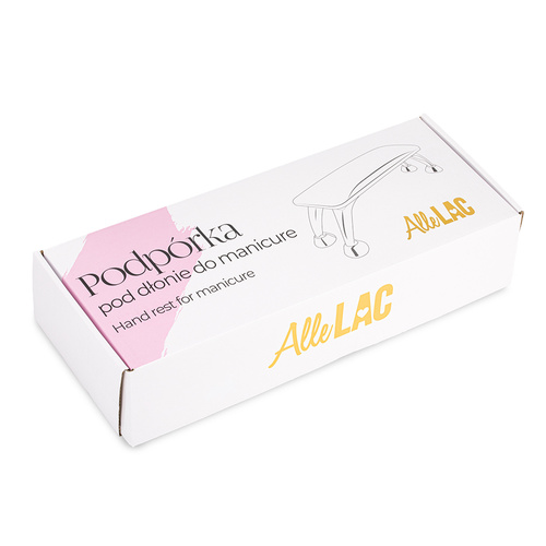 Podpórka do manicure na złotych nóżkach AlleLac różowa