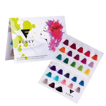 Karta paleta kolorów Funky Color odżywki do półtrwałej koloryzacji włosów w kremie
