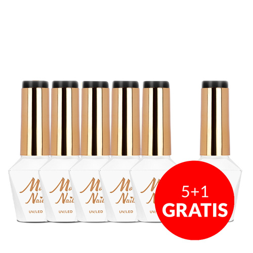 5+1gratis Lakier hybrydowy Molly Nails Elite Women Heartbreaker HEMA/Di-HEMA Free 8g Nr 47