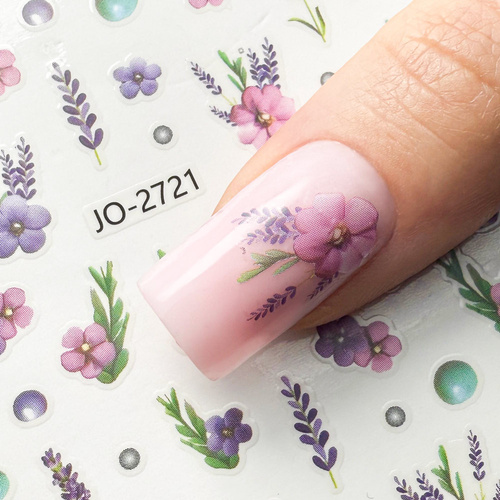Naklejki do paznokci samoprzylepne kwiaty JO-2721