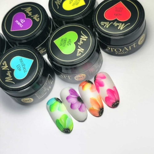 Pasta do zdobień ProArt Paste Molly Nails Silver HEMA/Di-HEMA Free 5g Nr 14