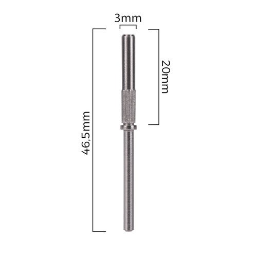 Stalowy trzpień nośnik do kapturków ściernych 46,5mm srebrny z zębami