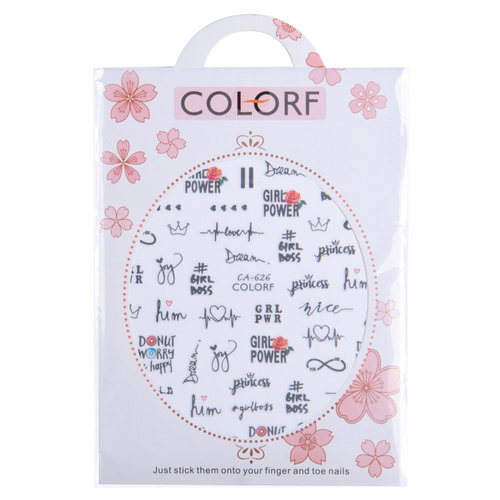 Naklejki do paznokci cienkie samoprzylepne walentynkowe CA-626