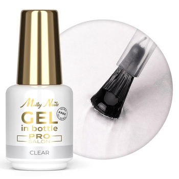 Żel budujący w butelce z pędzelkiem Gel in Bottle Molly Nails Pro Salon Clear HEMA/Di-HEMA Free 15g