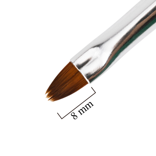 Pędzelek do żelu czarny opalizujący owalny NTN Premium rozmiar 6