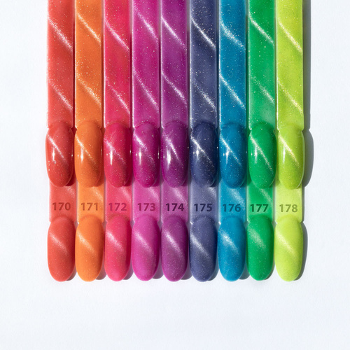 Lakier hybrydowy Molly Nails Neon Flashy Cat Eye HEMA Free 8g Nr 170